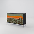 SIMPLE SOLUTIONS 2-Door Sideboard in Black Finish