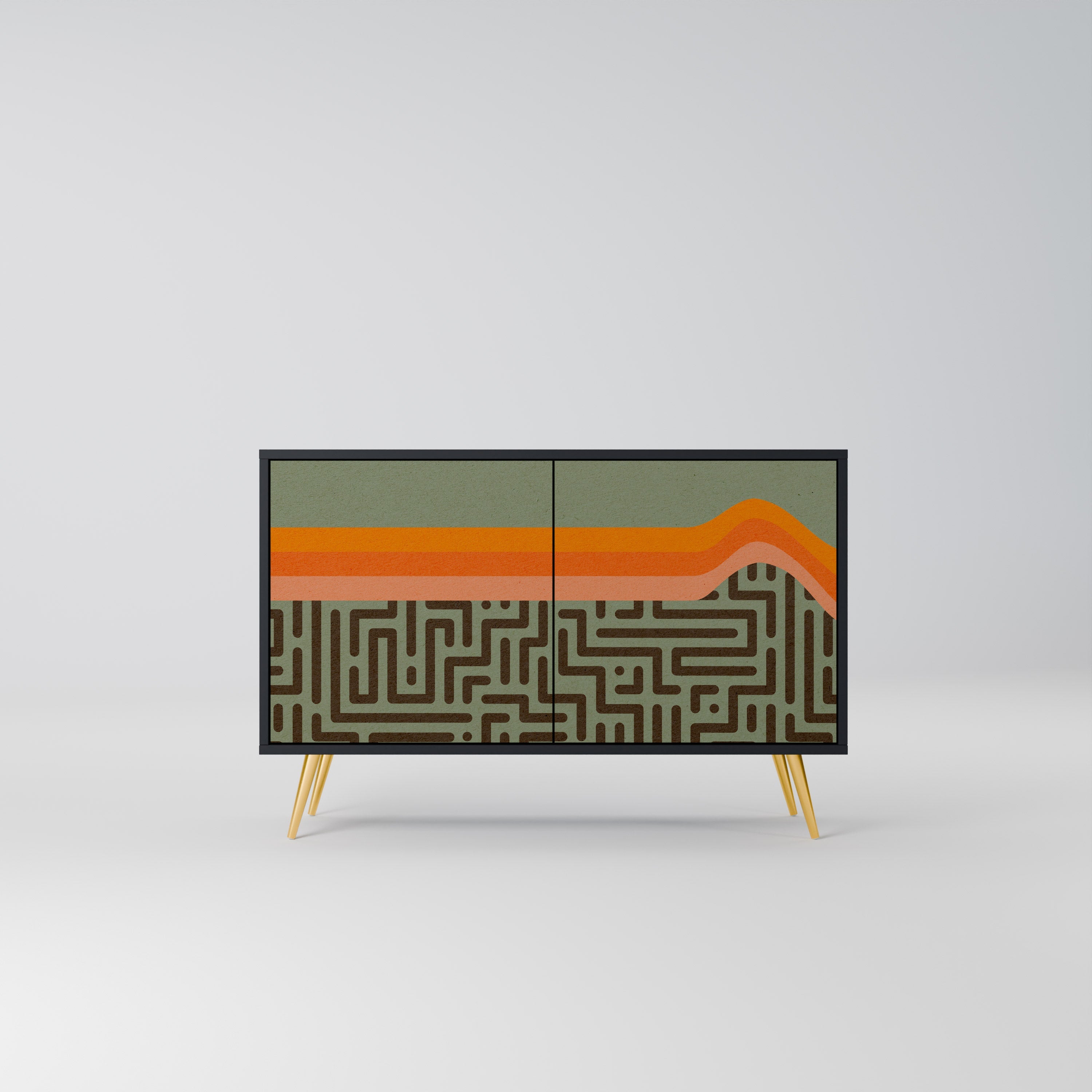 SIMPLE SOLUTIONS Aparador de 2 Portas em Acabamento Preto