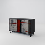 GRAY FIGURES 2-Door Sideboard in Black Finish