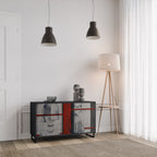 GRAY FIGURES 2-Door Sideboard in Black Finish
