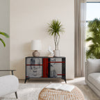 GRAY FIGURES 2-Door Sideboard in Black Finish