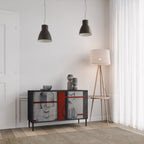 GRAY FIGURES 2-Door Sideboard in Black Finish