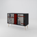 GRAY FIGURES 2-Door Sideboard in Black Finish