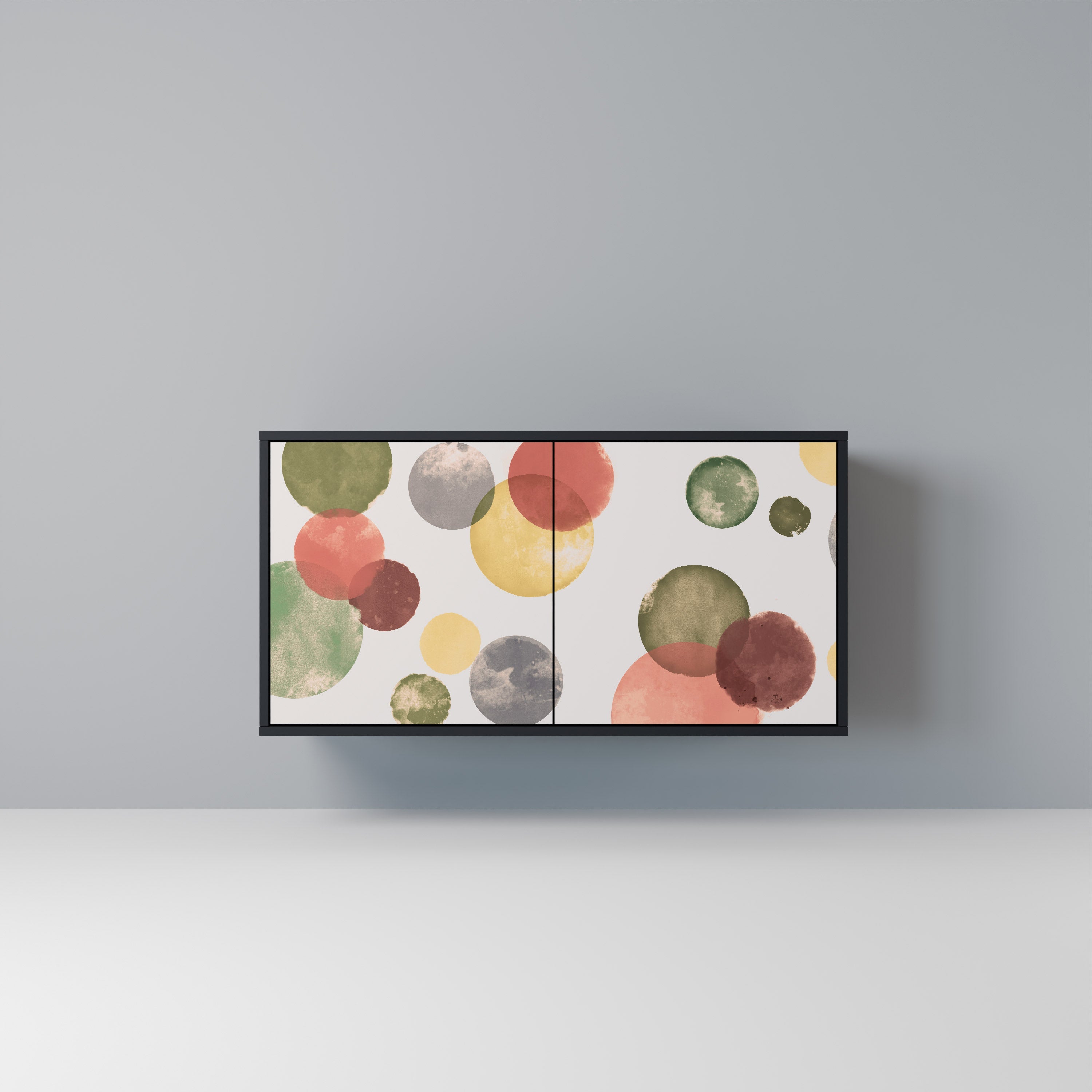 FLEETING HAPPINESS Aparador de 2 Portas em Acabamento Preto