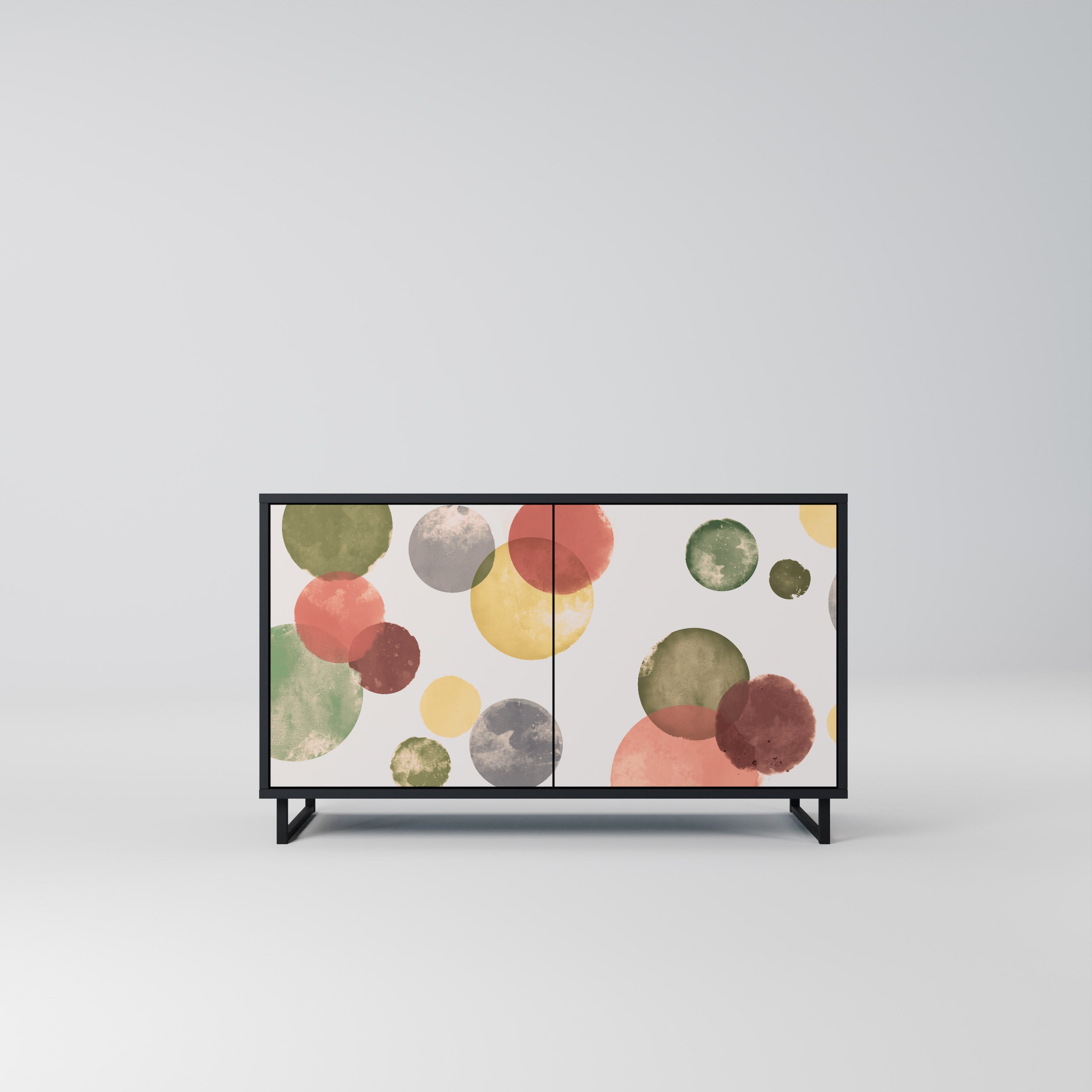 FLEETING HAPPINESS Aparador de 2 Portas em Acabamento Preto