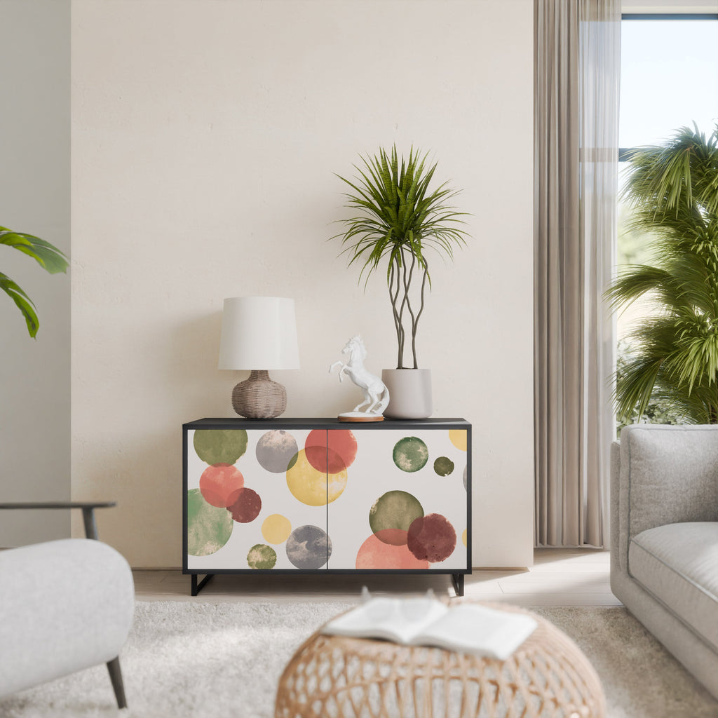 FLEETING HAPPINESS Aparador de 2 Portas em Acabamento Preto