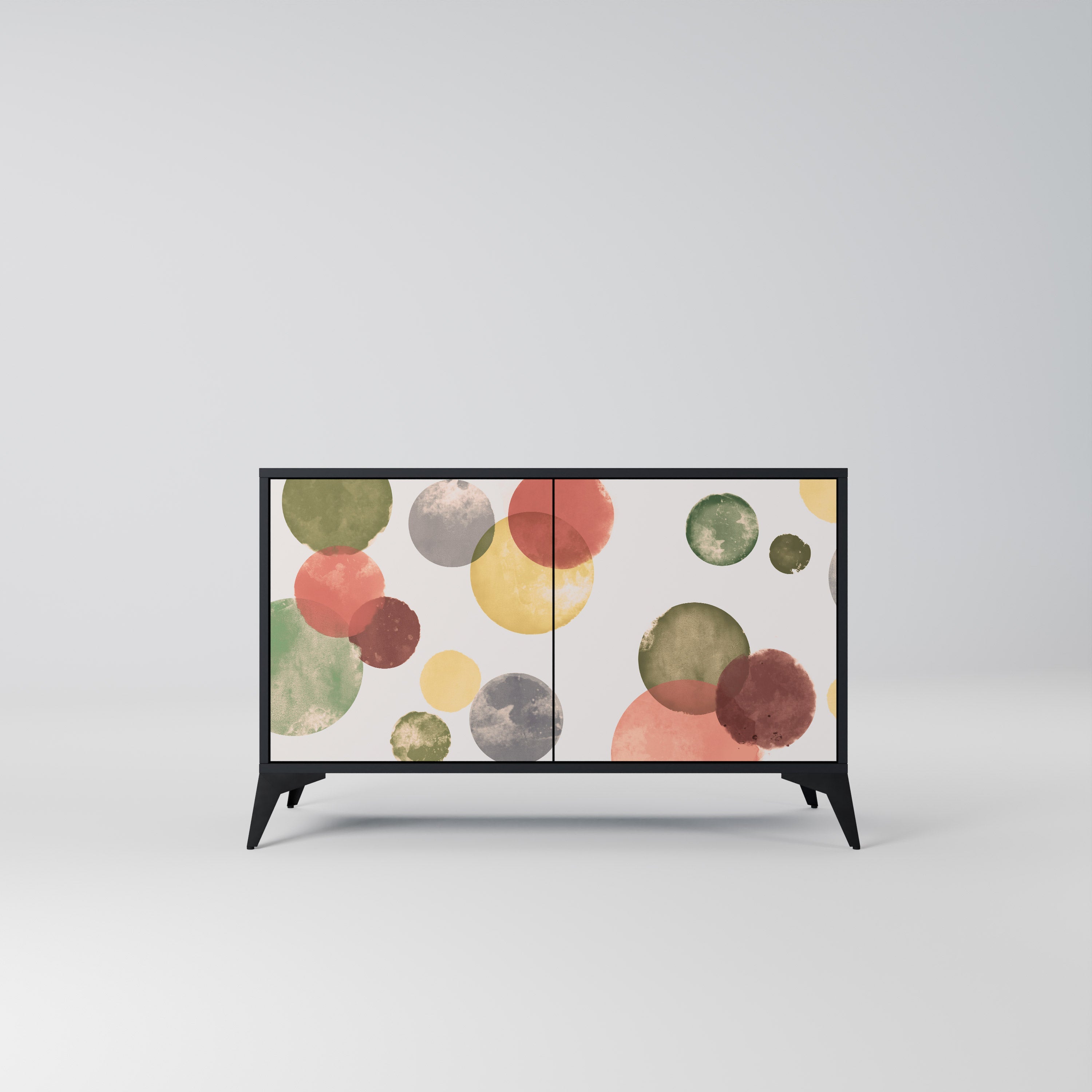 FLEETING HAPPINESS Aparador de 2 Portas em Acabamento Preto