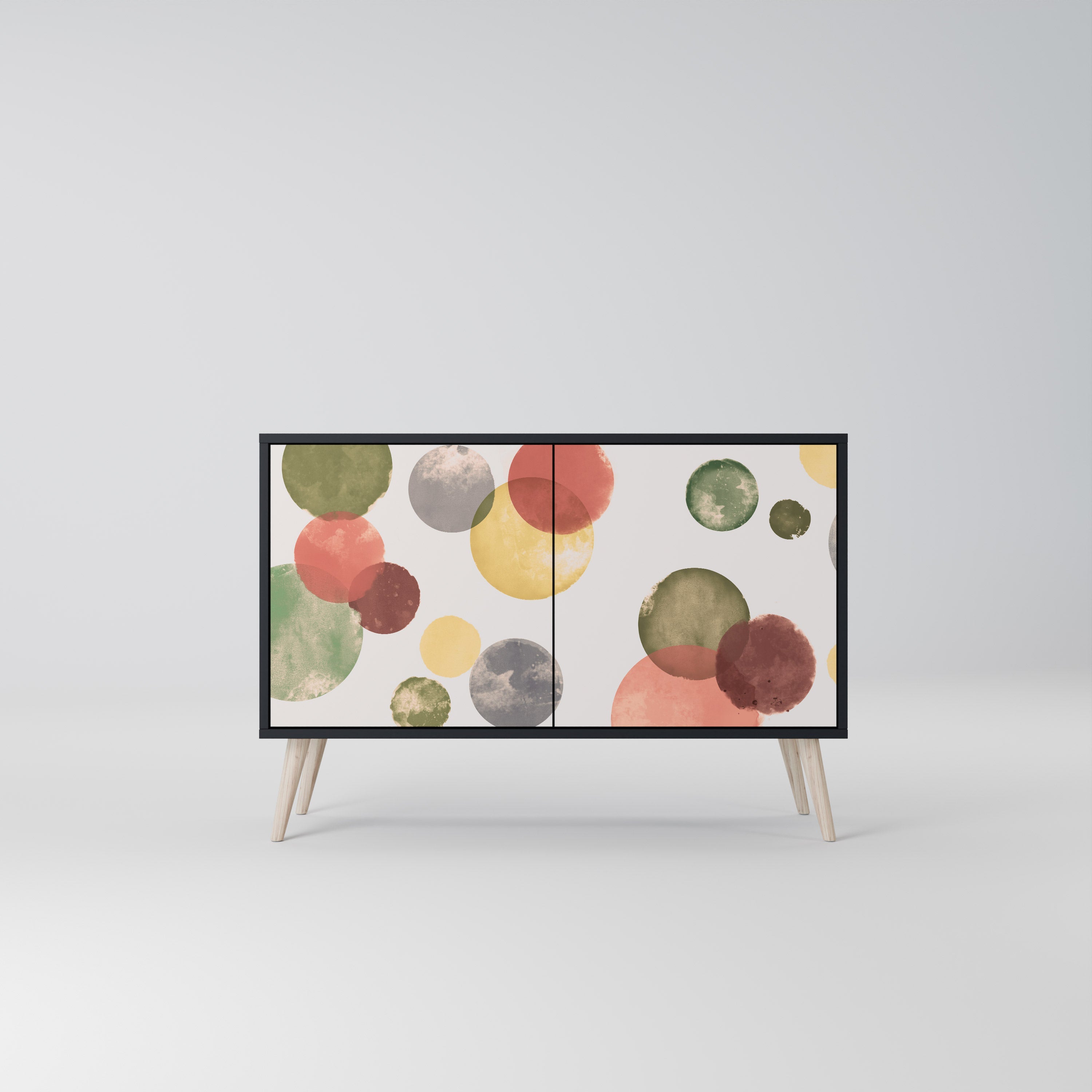 FLEETING HAPPINESS Aparador de 2 Portas em Acabamento Preto