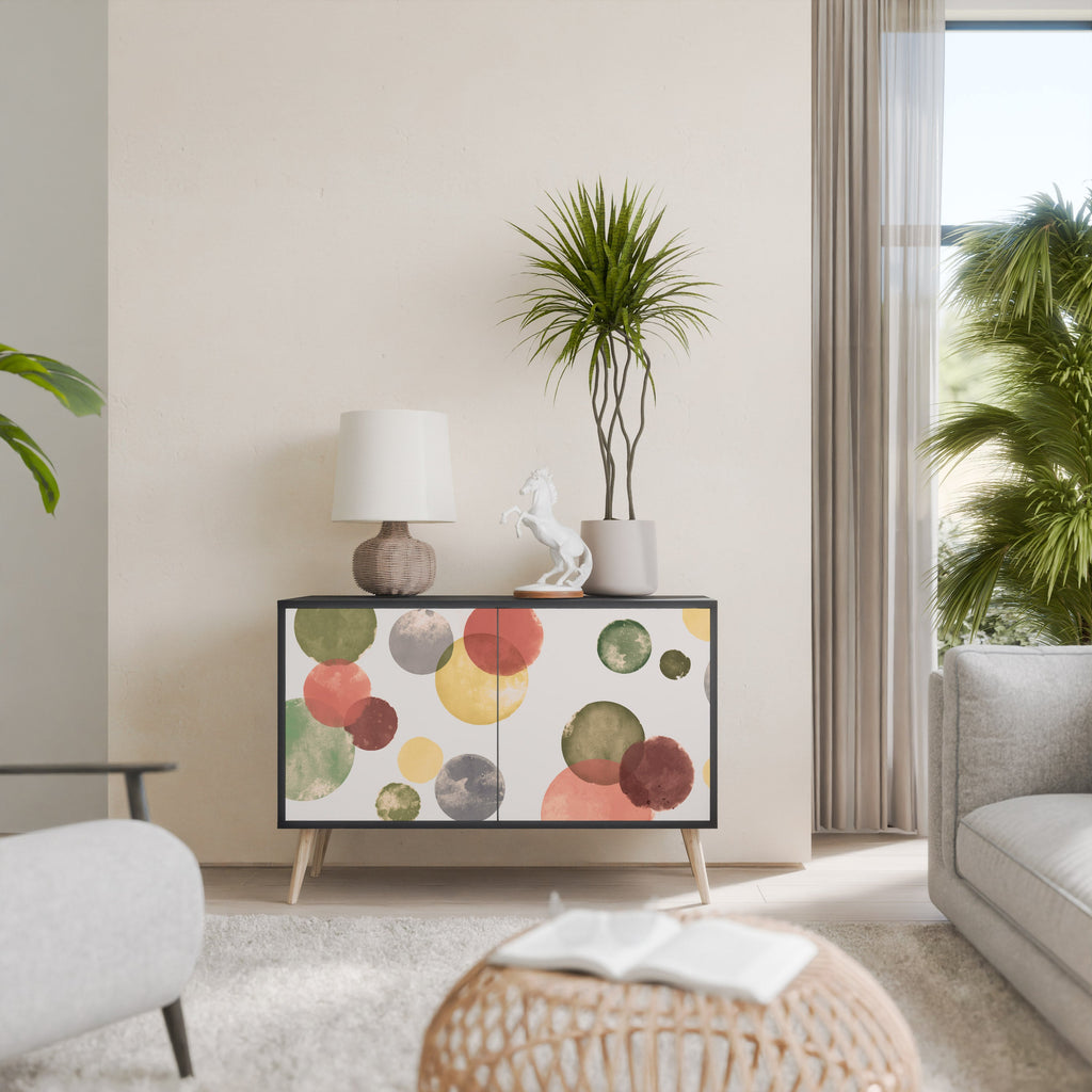 FLEETING HAPPINESS Aparador de 2 Portas em Acabamento Preto