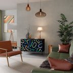 CONTRAST DANCE Aparador de 2 Portas em Acabamento Preto