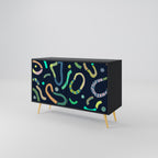 CONTRAST DANCE Aparador de 2 Portas em Acabamento Preto