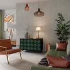 ROYAL MEDALLION Aparador de 2 Portas em Acabamento Preto