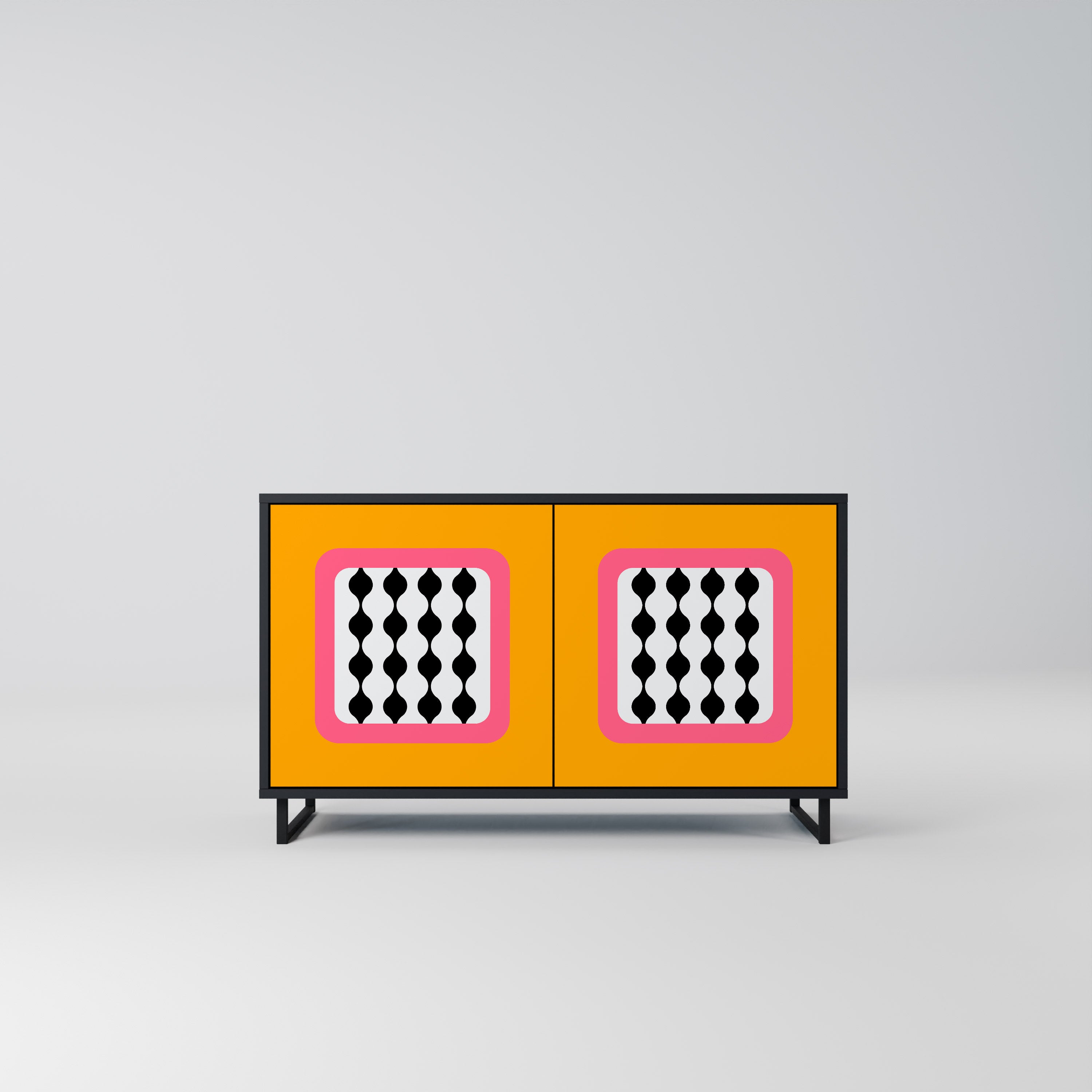 TEARS IN HEAVEN Aparador de 2 Portas em Acabamento Preto