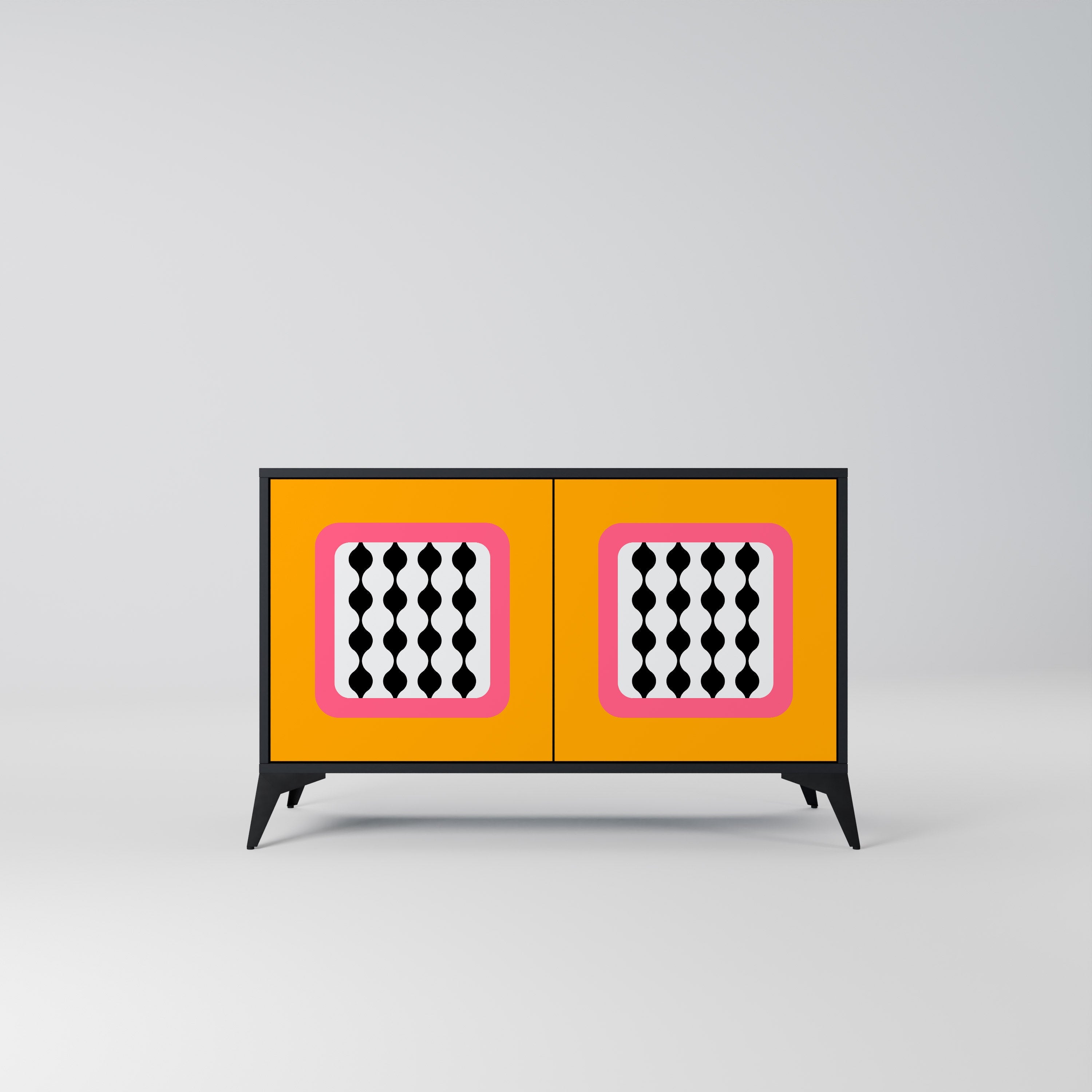 TEARS IN HEAVEN Aparador de 2 Portas em Acabamento Preto