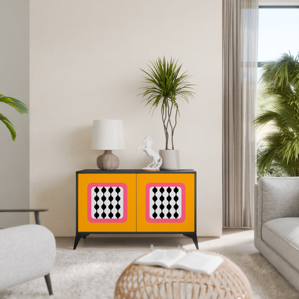 TEARS IN HEAVEN 2-Door Sideboard in Black Finish