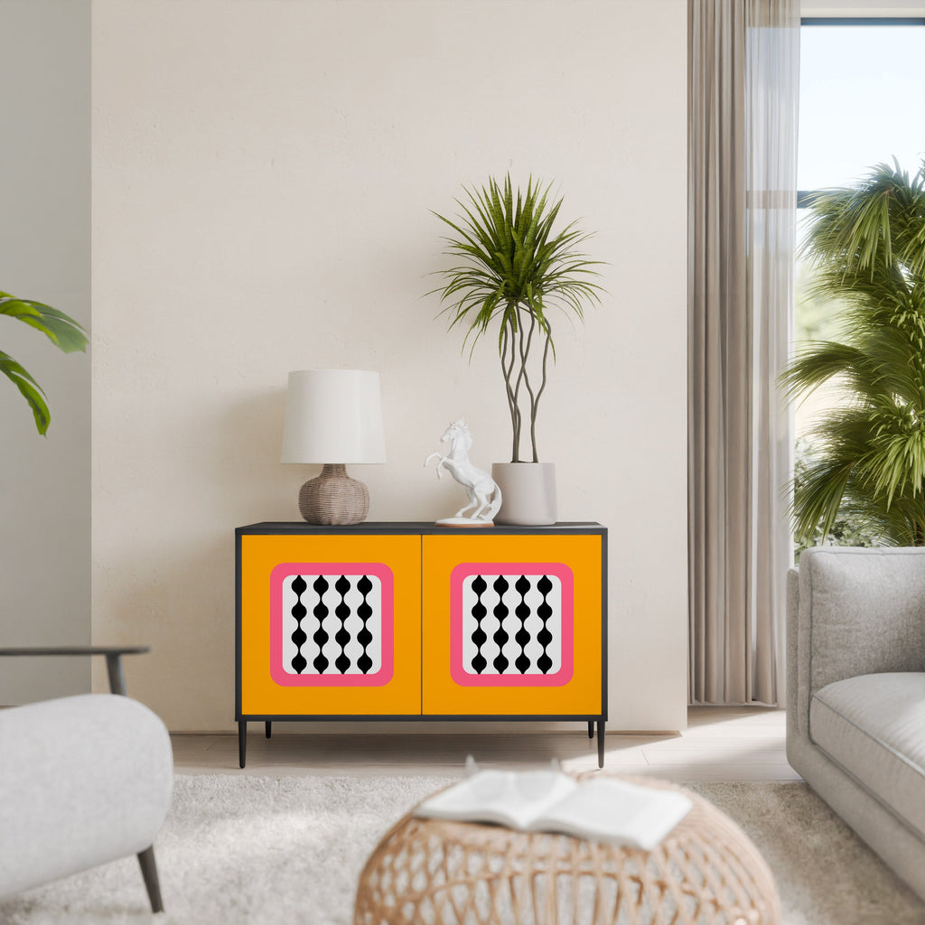 TEARS IN HEAVEN 2-Door Sideboard in Black Finish