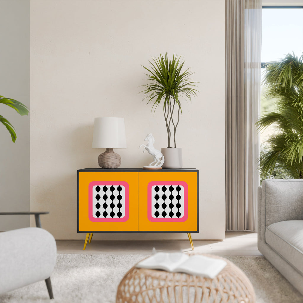 TEARS IN HEAVEN 2-Door Sideboard in Black Finish