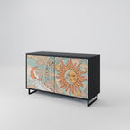 MYSTICAL STRUCTURE 2-Door Sideboard in Black Finish