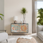 MYSTICAL STRUCTURE 2-Door Sideboard in Black Finish