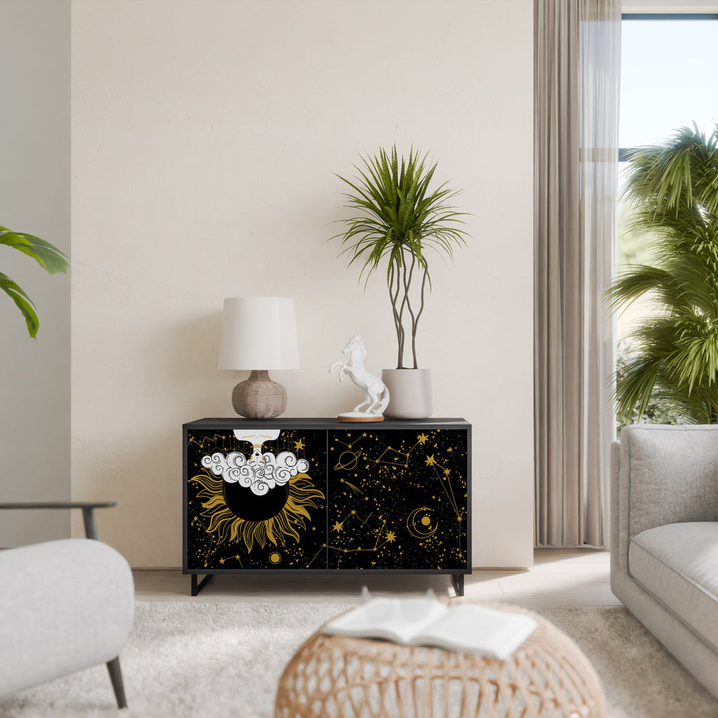 STELLAR CONSTELLATIONS 2-Door Sideboard in Black Finish
