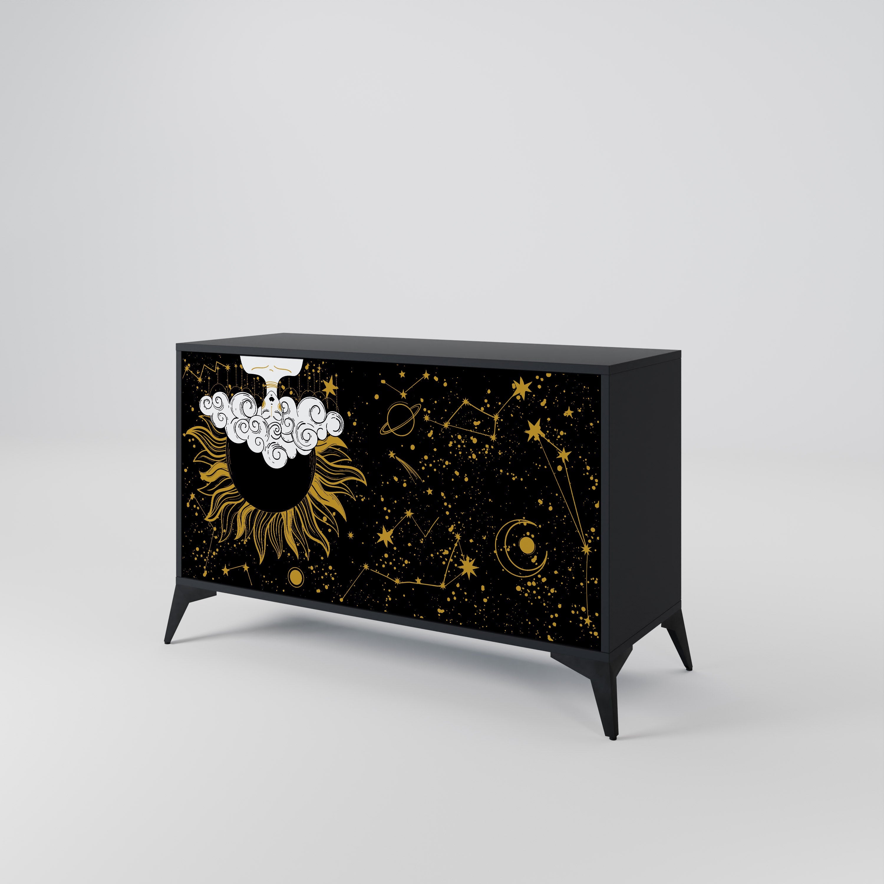 STELLAR CONSTELLATIONS 2-Door Sideboard in Black Finish