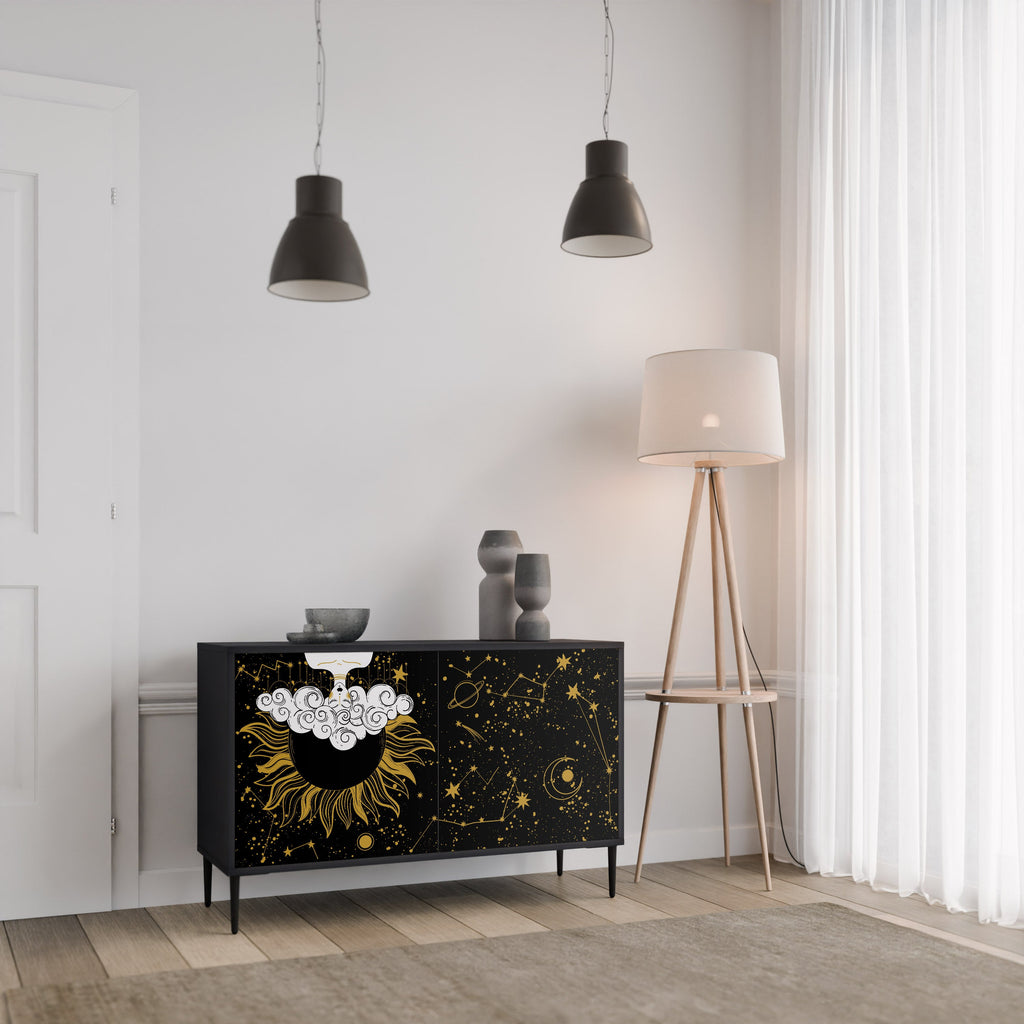 STELLAR CONSTELLATIONS 2-Door Sideboard in Black Finish