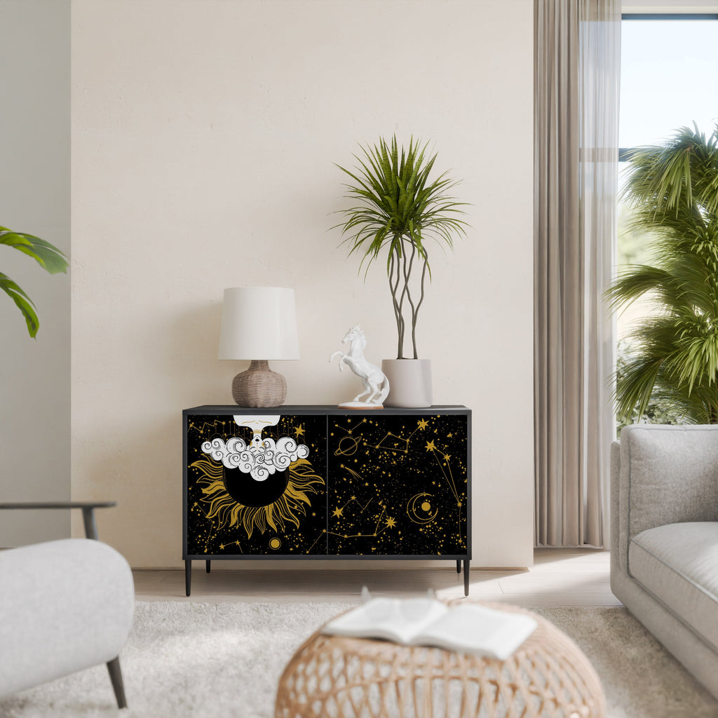 STELLAR CONSTELLATIONS 2-Door Sideboard in Black Finish