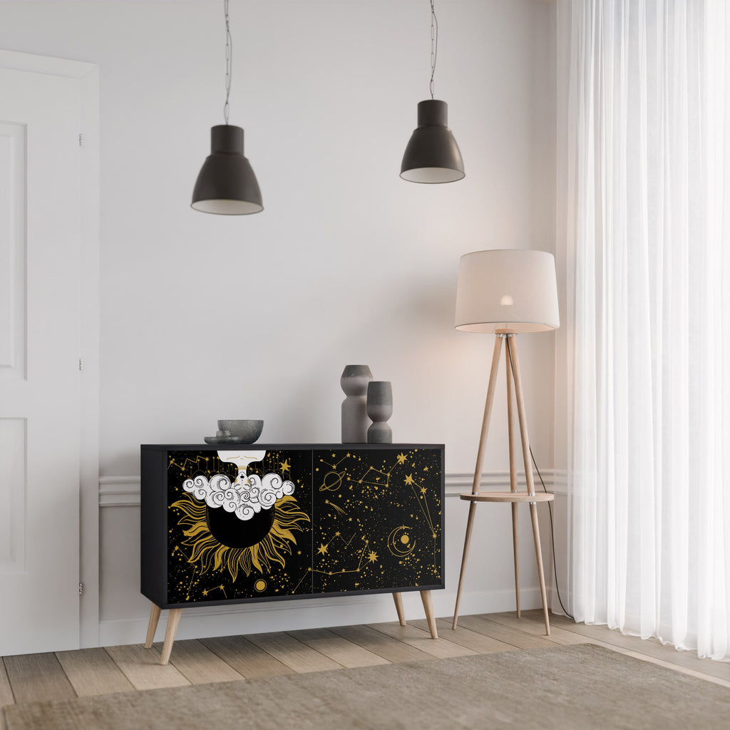 STELLAR CONSTELLATIONS 2-Door Sideboard in Black Finish