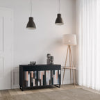 COLLAGE OF RECTANGLES 2-Door Sideboard in Black Finish