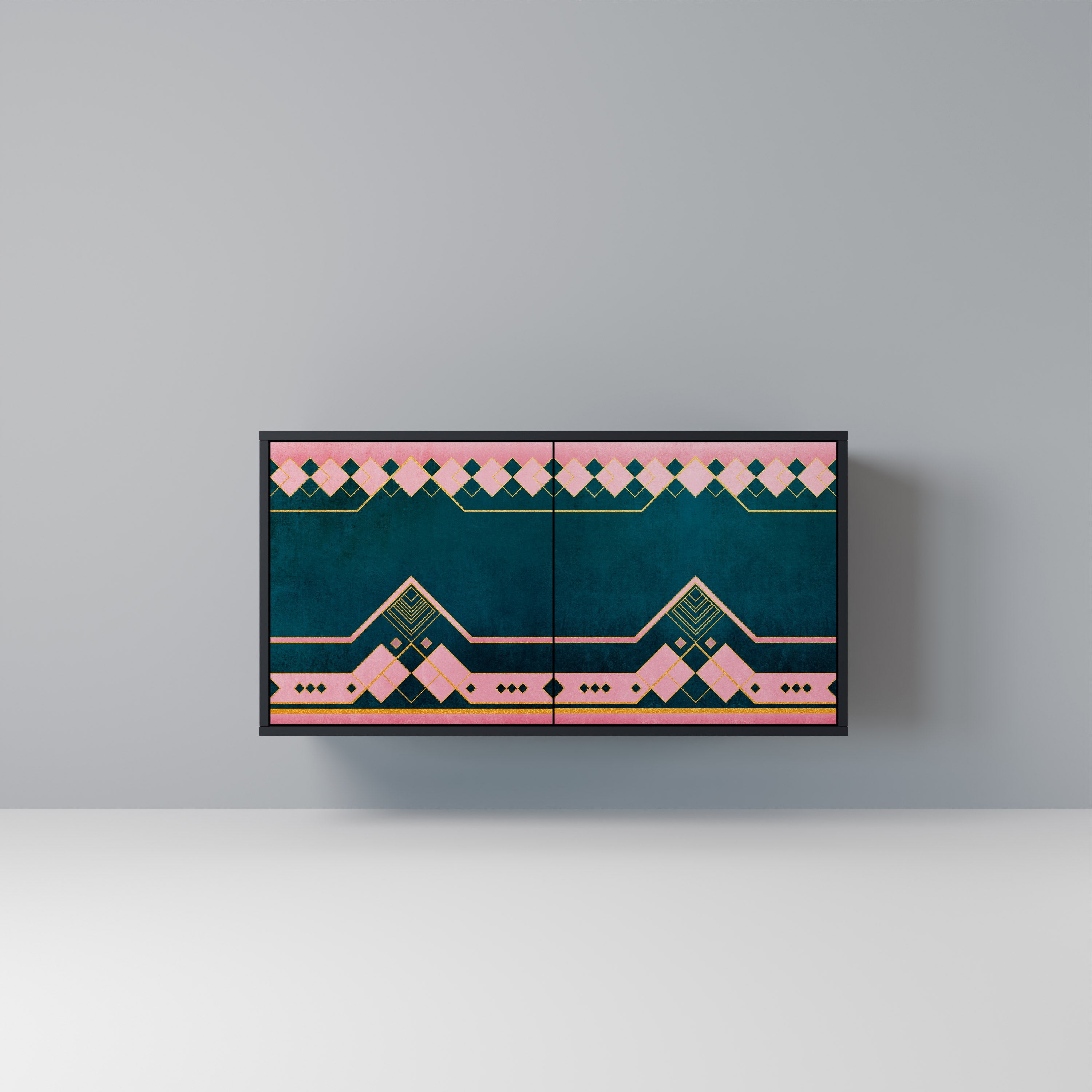 ROYAL COMPOSITION Aparador de 2 Portas em Acabamento Preto