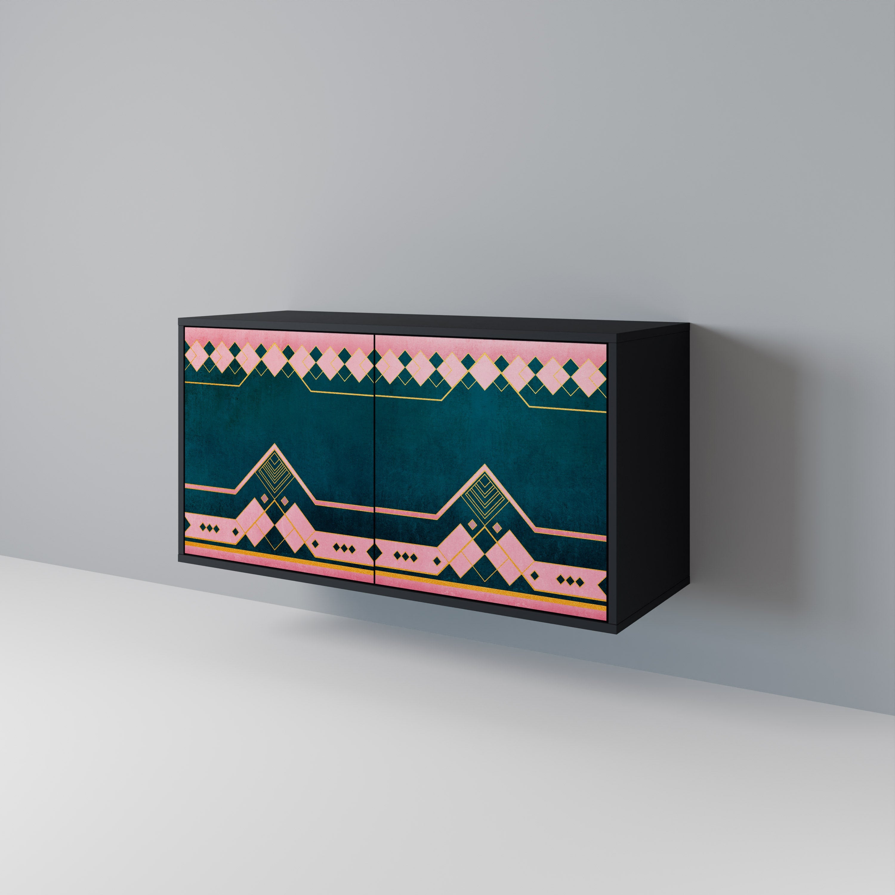 ROYAL COMPOSITION 2-Door Sideboard in Black Finish