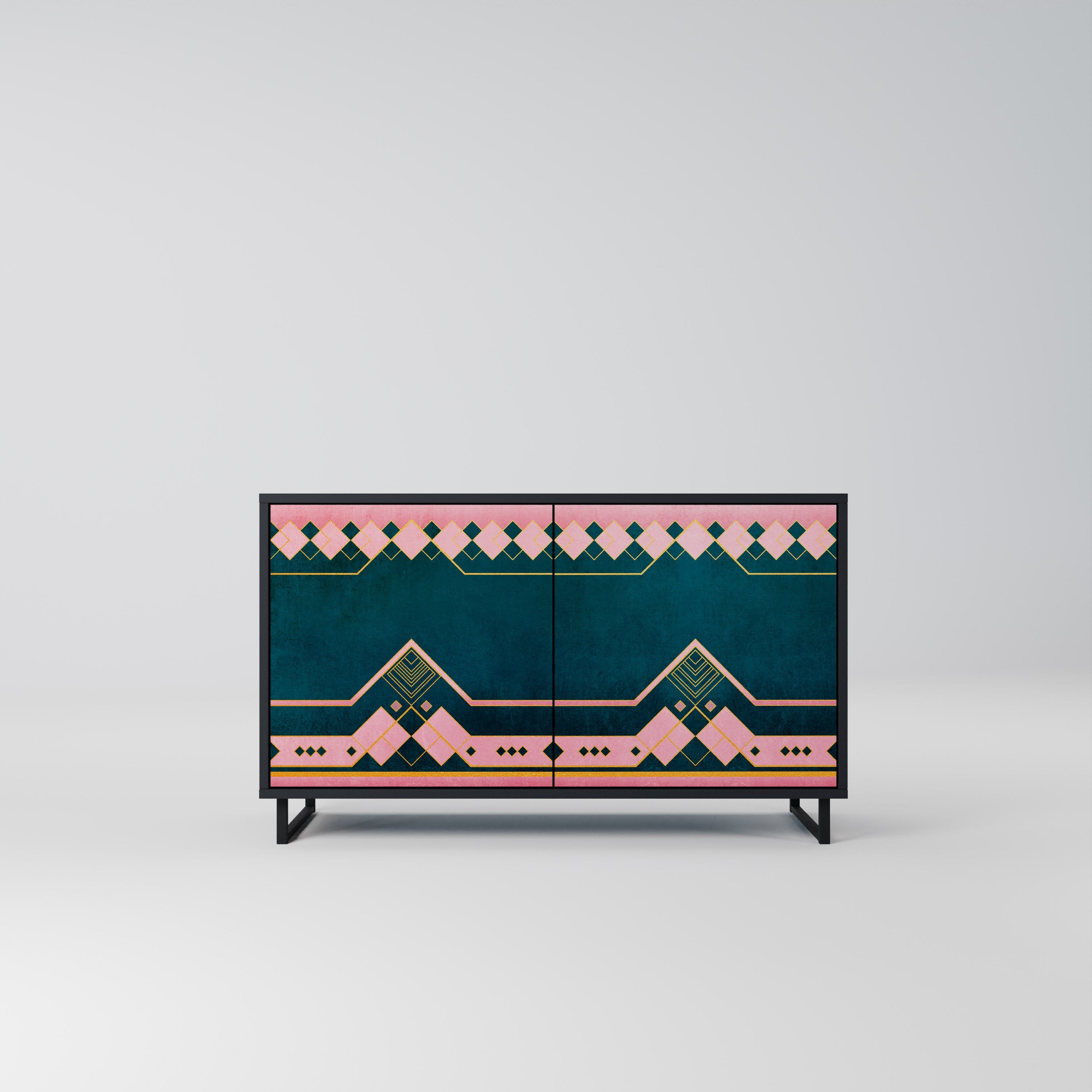 ROYAL COMPOSITION Aparador de 2 Portas em Acabamento Preto