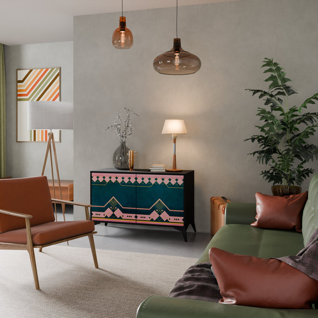 ROYAL COMPOSITION 2-Door Sideboard in Black Finish