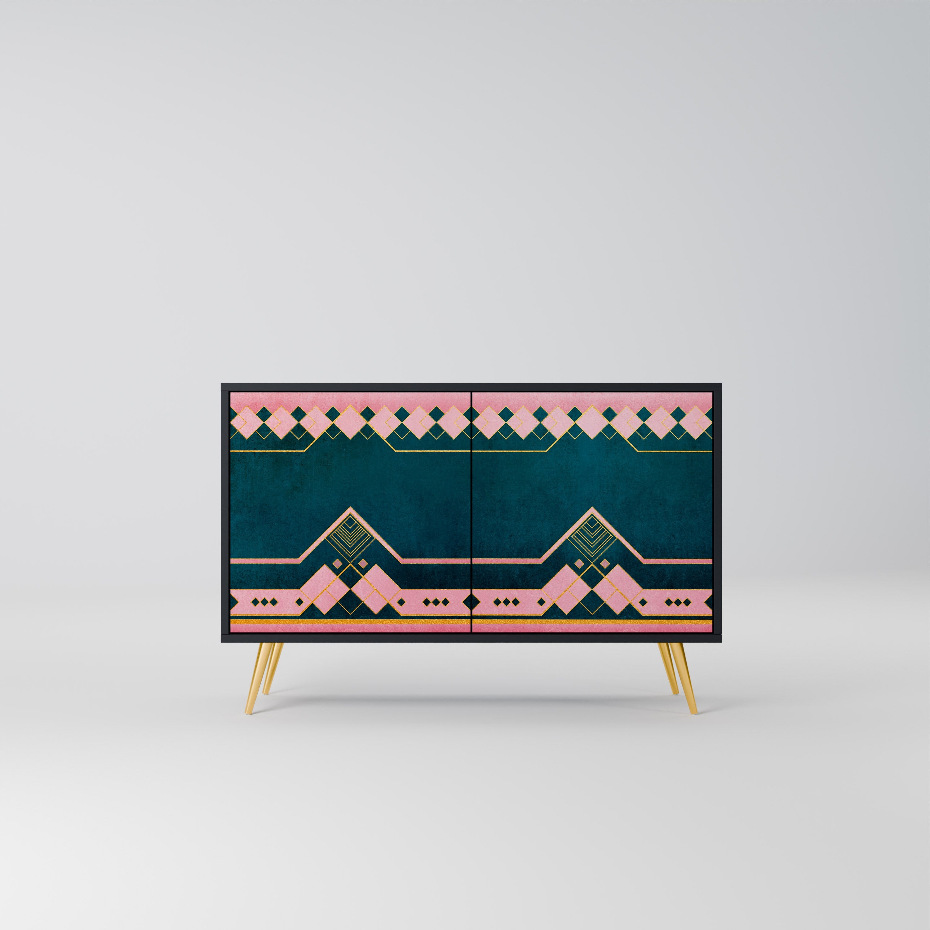 ROYAL COMPOSITION Aparador de 2 Portas em Acabamento Preto