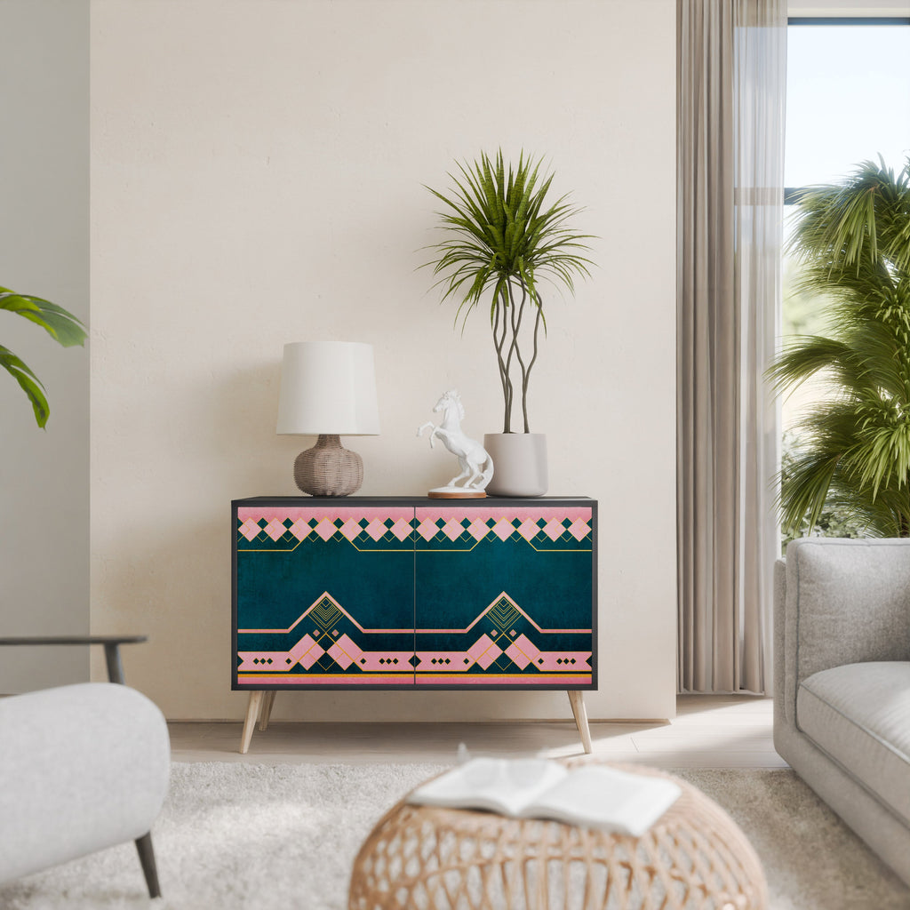 ROYAL COMPOSITION 2-Door Sideboard in Black Finish