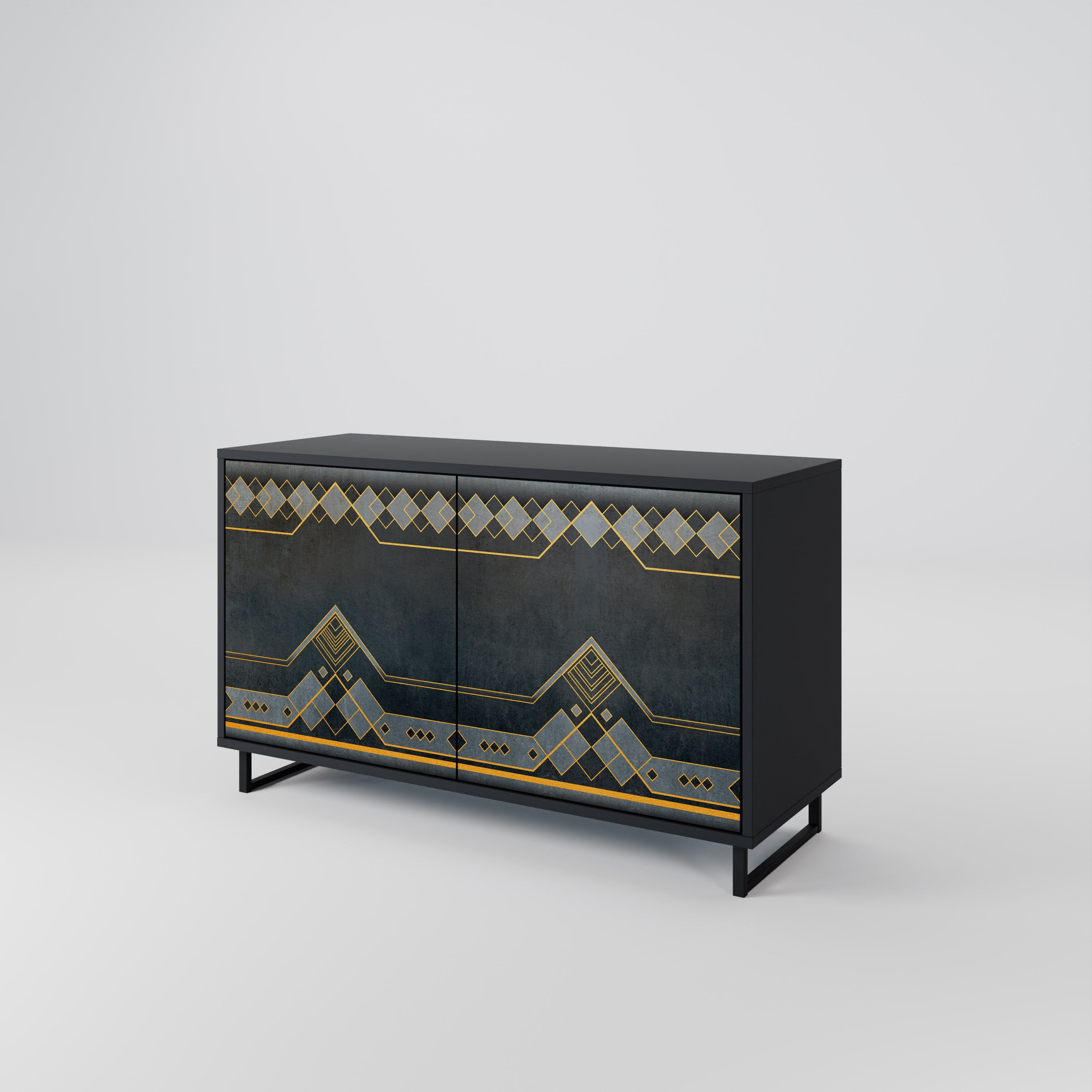 ROYAL ORDINARINESS 2-Door Sideboard in Black Finish