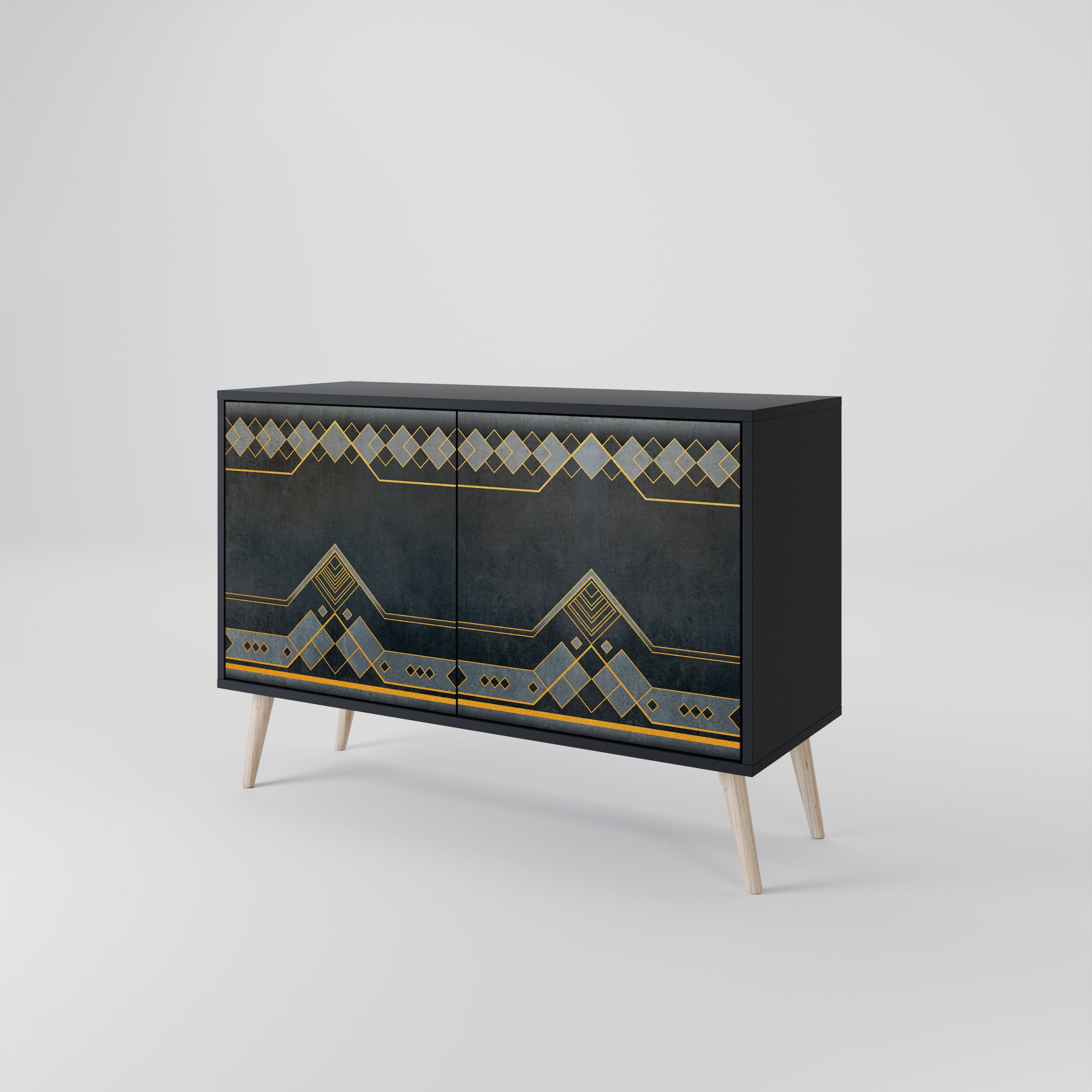 ROYAL ORDINARINESS 2-Door Sideboard in Black Finish