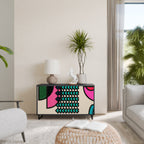 GEOMETRIC RHAPSODY 2-Door Sideboard in Black Finish