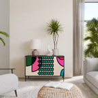 GEOMETRIC RHAPSODY 2-Door Sideboard in Black Finish