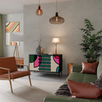 GEOMETRIC RHAPSODY 2-Door Sideboard in Black Finish