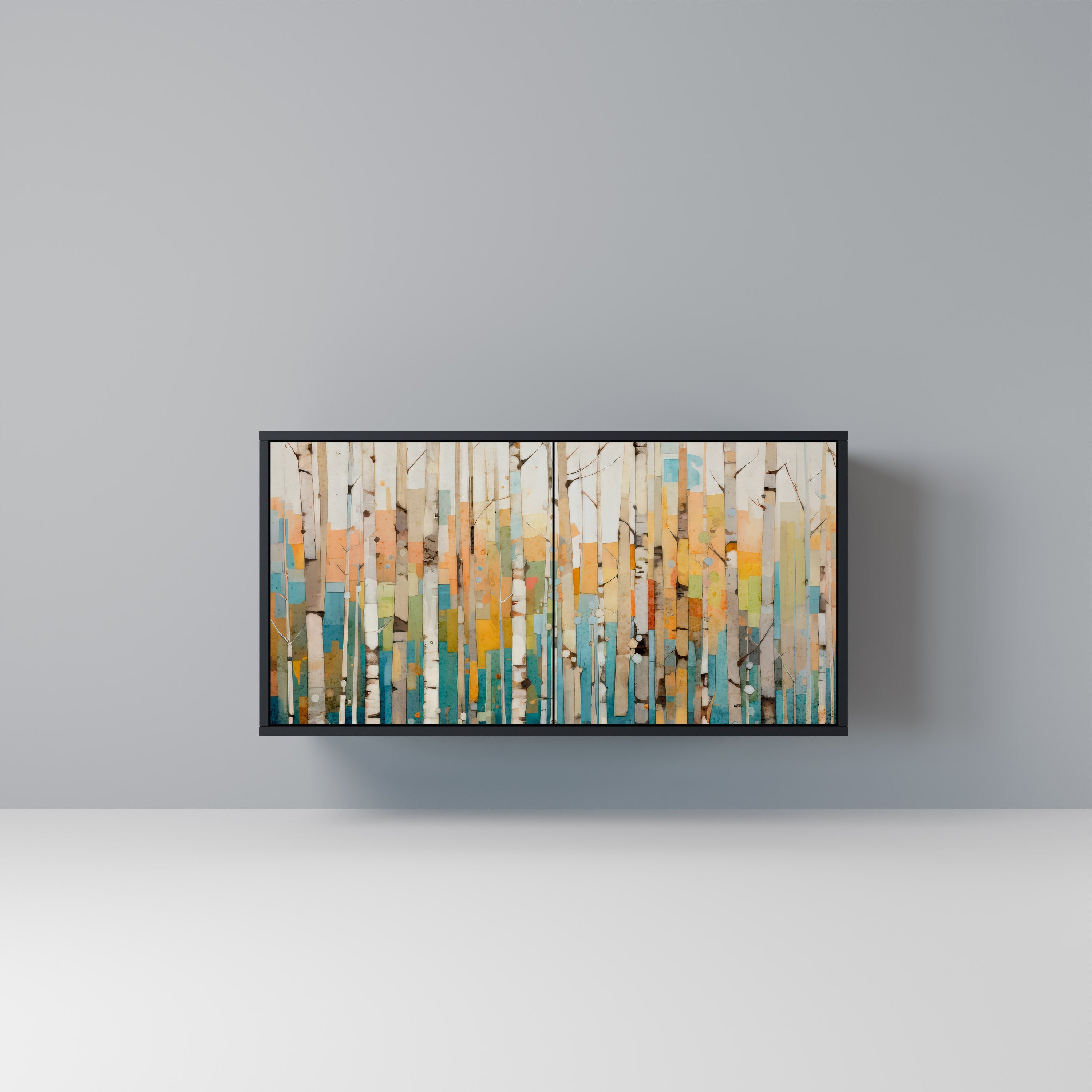 BIRCH KALEIDOSCOPE Aparador de 2 Portas em Acabamento Preto