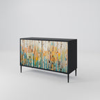 BIRCH KALEIDOSCOPE 2-Door Sideboard in Black Finish