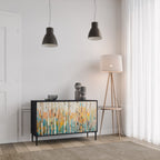 BIRCH KALEIDOSCOPE 2-Door Sideboard in Black Finish