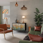 BIRCH KALEIDOSCOPE 2-Door Sideboard in Black Finish