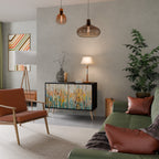 BIRCH KALEIDOSCOPE 2-Door Sideboard in Black Finish