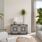 MONOCHROME NEXUS Aparador de 2 Portas em Acabamento Preto