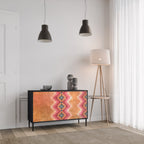 INDIAN FOLK 2-Door Sideboard in Black Finish