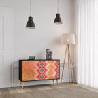 INDIAN FOLK 2-Door Sideboard in Black Finish