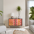 INDIAN FOLK 2-Door Sideboard in Black Finish