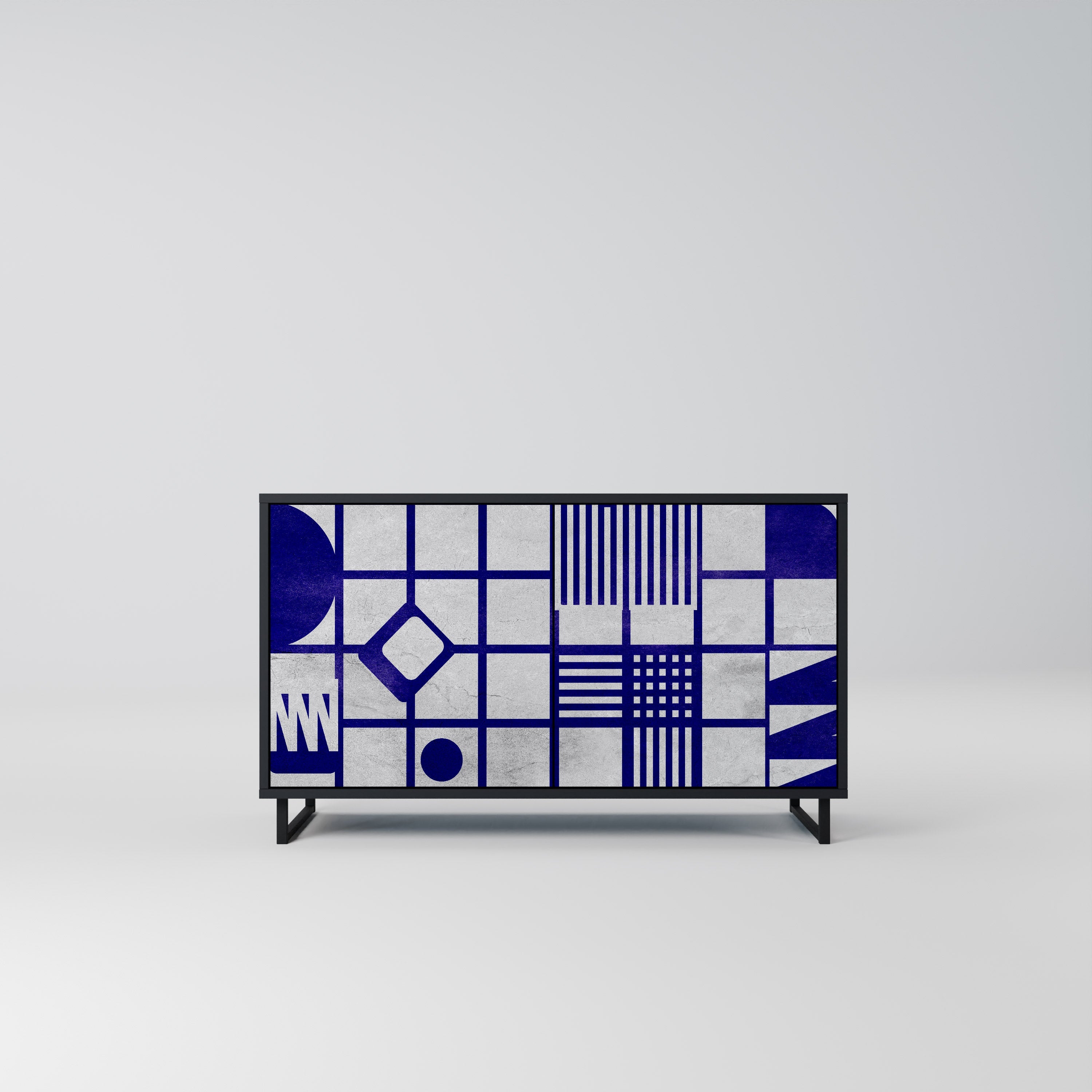 THE RIGHT PLACES Aparador de 2 Portas em Acabamento Preto